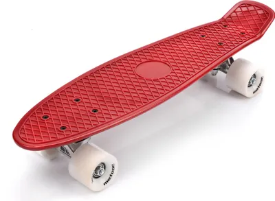 Produktbild von Skateboard Komplette 22" Mini Cruiser Board Retro Komplettboard für Anfänger Kinder Jugendliche Erwachsene, 56x15cm Meteor Rotbraun/Weiß/Silber