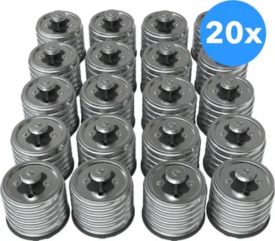 Produktbild von EAZY CASE 20x Lampensockel Adapter (E40->E27) - Konverter E40 Fassung auf E27 Lampenadapter, für LED-/Halogen- und Energiesparlampen Sockeladapter, Weiß