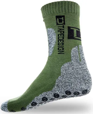 Produktbild von TAPEDESIGN Outdoor Socks Antirutschsocken grün/grau