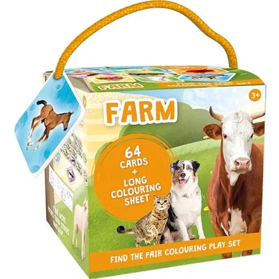 Obrázok produktu pre Pexeso na cesty s omaľovánkami Farma