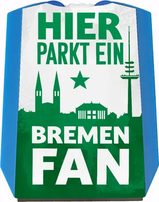 Produktbild von Hier parkt ein Bremen Fan Parkscheibe in Grün Weiß