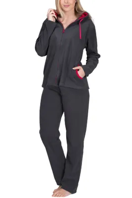 Produktbild von SLOUCHER  Fleece-Anzug Hausanzug aus wärmenden Fleece für Damen ; grau , 44/46