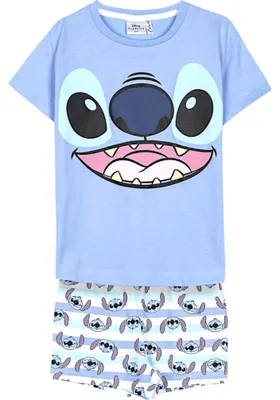 Produktbild von Schlafanzug kurz Lilo & Stitch Hellblau 110 cm