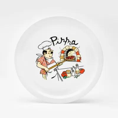 Produktbild von 6er Set Van Well Pizzateller mit Küchenchef, 30,5 cm