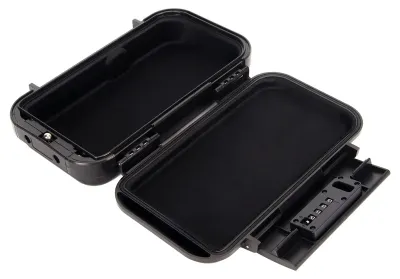 Produktbild von Tragbarer Safe – Wasserdichter Safe – 4-stelliges Zahlenschloss – Mini-Safe für Reisen – Schwarz – Leicht, 703g