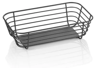 Produktbild von GN Buffetkorb 1/4 STEELNEST, Höhe 8 cm, pulverbeschichtet, Metall