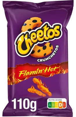 Produktbild von Cheetos Crunchetto's Flamin' Hot 110g – würzige, knusprige Mais-Snacks