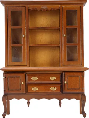 Produktbild von Puppenhaus-Sideboard aus Birkenholz, exquisite Schnitzerei, Miniatur-Puppenhaus im Maßstab 1:12 für Zuhause