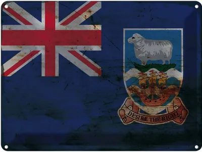 Produktbild von vianmo Blechschild 30x40 cm FalklanSteckanschlussln Flagge Fahne Wappen