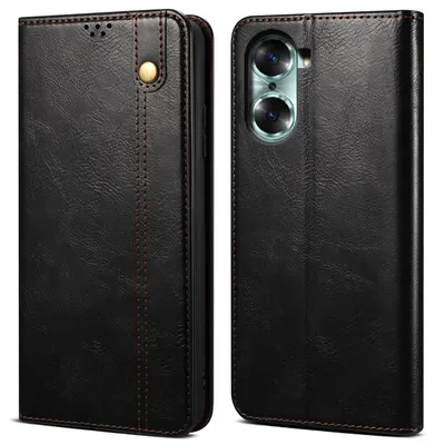 Obrázek produktu pro Pouzdro pro Honor 60, kožené flip pouzdro peněženka s funkcí stojánku černé
