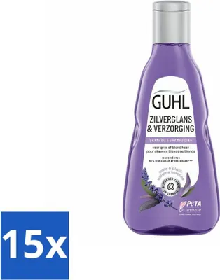 Productafbeelding van Guhl - Shampoo - Zilverglans & Verzorging - 250 ml - Voordeelverpakking - 15 stuks