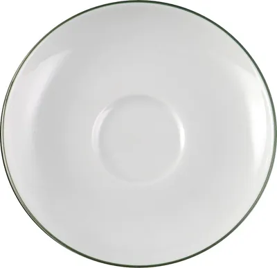 Produktbild von Cappuccinountertasse - Ø 12 cm - Weiß - mit schwarzem Rand - Porzellan - ohne Obertasse