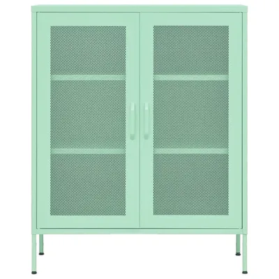 Zdjęcie produktu dla Szafka, miętowa, 80x35x101,5 cm, stalowa