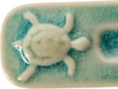 Produktbild von Schildkröte Räucherstäbchenhalter türkis beige