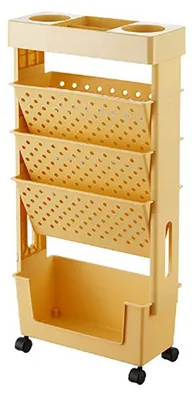 Produktbild von 5-stöckiger mobiler Bücherwagen mit Rädern