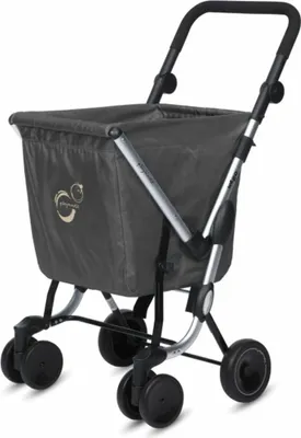 Zdjęcie produktu dla Wózek na zakupy Playmarket We Go Basic, 50 litrów, poliester, antracyt, 97 cm