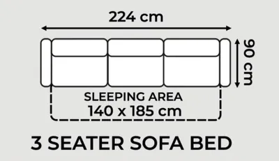 Produktbild von Schlafsofa Chesterfield Sofa mit Bettfunktion Couch Polster Möbel Couchen