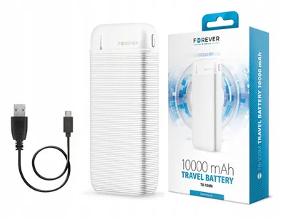Obrázok produktu pre Powerbank Forever 20000mAh USB-C biela s LED displejom 2x USB výstup