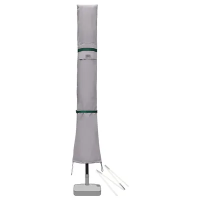Produktbild von Sekey Sonnenschirm Schutzhülle für Ø 400 cm Gartenschirm mit Stab und ReiBverschluss, Hellgrau