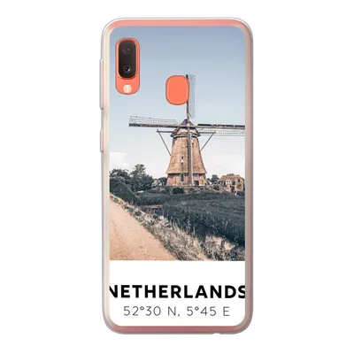 Produktbild von MuchoWow® Handyhülle Schutzhülle Hülle für Samsung Galaxy A20e Niederlande - Mühle - Wiese Silikon Softcase Handy Hülle - Abdeckung