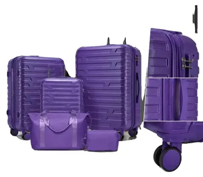 Image de Ensemble de valises, coque rigide, roulettes pivotantes à 360 degrés, 1 pièce