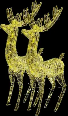 Zdjęcie produktu dla vidaXL XXL Renifer dekoracja świąteczna akryl 250 LED 2 szt. 180 cm