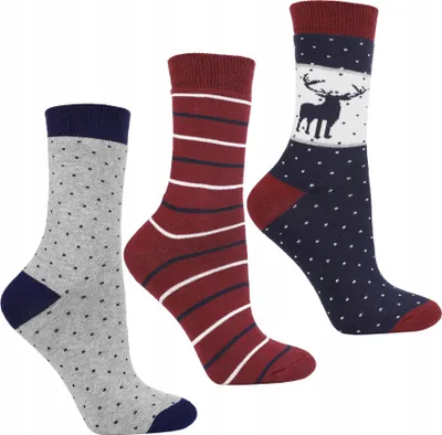 Produktbild von Weihnachtssocken Frottee Weihnachtssocken GESCHENK 3er-Pack MORAJ 38-41