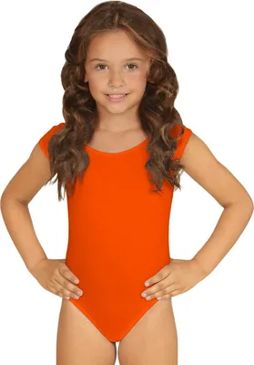 Productafbeelding van Mouwloos body, oranje. Kindermaat: 116-128