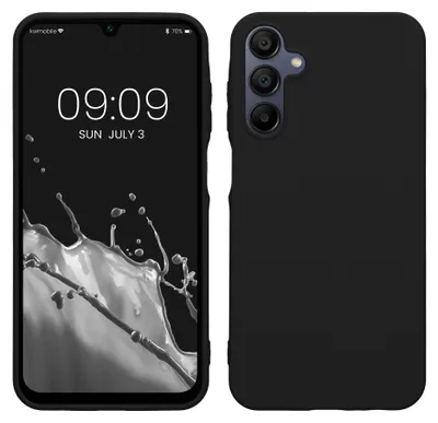 Produktbild von kwmobile Handyhülle für Samsung Galaxy A15 5G Hülle - TPU Case - Kabelloses Laden - Schutzhülle Cover in Schwarz