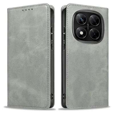 Produktbild von Handyhülle für Xiaomi Redmi Note 15 / 15 5G Kunstleder Flip Cover Hülle Handytasche Case Kartenfach Farbe: Grau