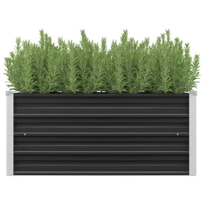 Immagine prodotto di vidaXL Letto da giardino rialzato antracite 100 x 40 x 45 cm Acciaio zincato - Vasi e fioriere