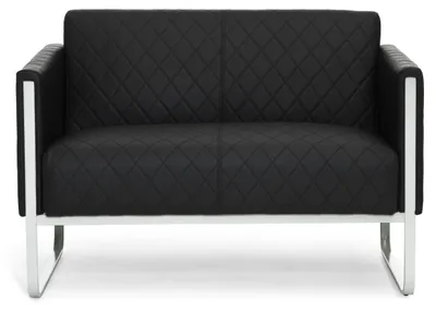 Produktbild von hjh OFFICE Lounge Sofa ARUBA STEP Kunstleder Couch Polstersofa mit Armlehnen für Büro, Wohnzimmer 78.0 x 111.0 x 71.0 cm