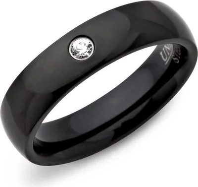 Produktbild von Ionisierter Unique Ring (IBP) Edelstahl 5mm Zirkonia R9084cz
