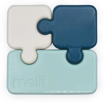 Produktbild von Melii Puzzle-Snackbox 850 ml – Luxe Mint/Blau