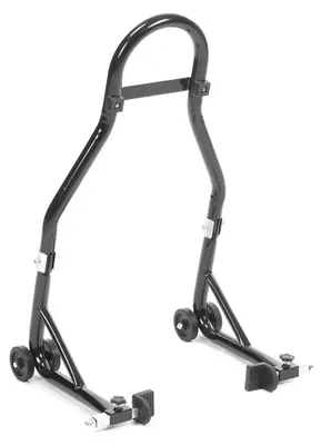 Zdjęcie produktu dla Podnośnik tylny do motocykli – uniwersalny stojak do montażu tylnego koła – nośność do 450 kg – wymiana opon i konserwacja – stal – czarny