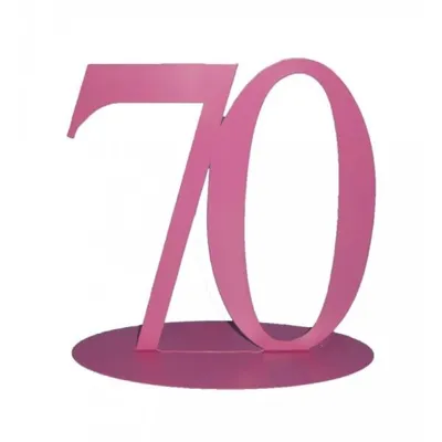 Produktbild von Zahl 70 Tischaufsteller Rosa Deko