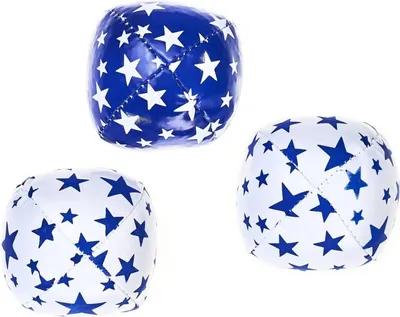 Immagine prodotto di palline da giocoleria 80 grammi blu/bianco 3 pezzi