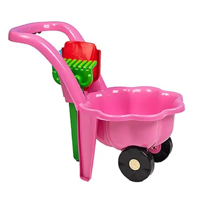 Produktbild von Kinder-Gartenrad mit Kelle und Harke BAYO Daisy rosa