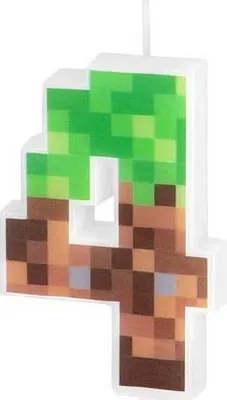 Image de Bougie Minecraft 7cm numéro 4 - Party Pal