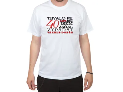 Obrázek produktu pro Narozeninové tričko pro muže na 40 - velikost XL