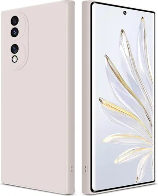 Produktbild von Silikon Hülle für Honor 70 Flüssigsilikon Dünn Gel Gummi Matt Kratzfeste Schutzhülle Weiß