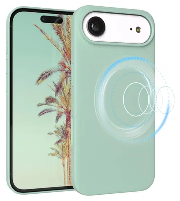 Produktbild von EAZY CASE Silikon MagSafe Handyhülle kompatibel mit Apple iPhone Air Hülle mit Kameraschutz, Silikonhülle, Schutzhülle Grün