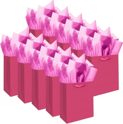 Imagen del producto de Pequeñas bolsas de tela, color rosa claro, 10 unidades, 16 x 12 x 6 cm, para regalos