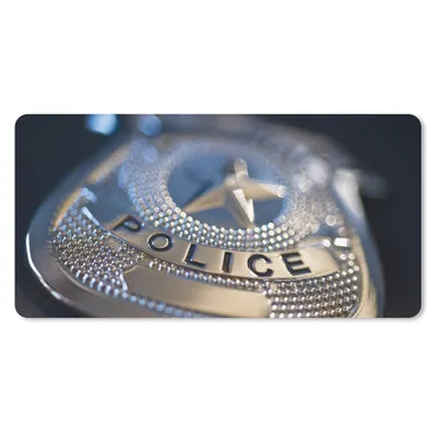 Produktbild von MuchoWow® Mauspad Mousepad Polizeiabzeichen 60x30 cm - Mousepads - Maus Mat - Pad - Mausunterlage - Nachhaltig