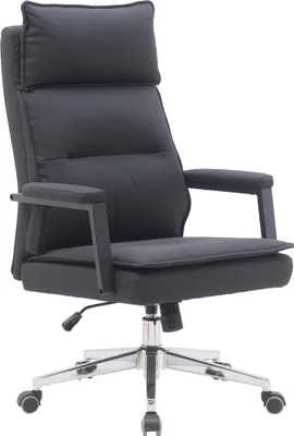 Image de Casa Dolce chaise de bureau WILFRED, noir, 69x71x109-117 cm, pivotante et réglable en hauteur, similicuir