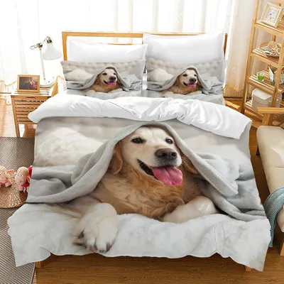 Image de Couverture de lit pour enfant, motif chien, en microfibre