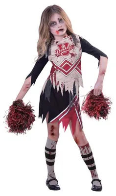 Productafbeelding van Amscan Teen Girls Zombie Cheerleader Costume - 11-12 jaar