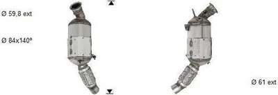 Produktbild von VEGAZ BK-994SICAS Dieselpartikelfilter DPF für BMW 3 Touring (E91) Euro 4 Abgasanlage Diesel