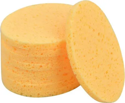 Zdjęcie produktu dla Gąbki do oczyszczania twarzy, 10 sztuk - Gąbki kosmetyczne - Podkładki do makijażu - Naturalne gąbki - Głębokie oczyszczanie - 105x85 mm