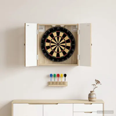Produktbild von Möbel Dartboard Schrank BREDA Sonoma-Eiche 52,5 x 10,5 x 53,5 cm - Dartpfeile &25172